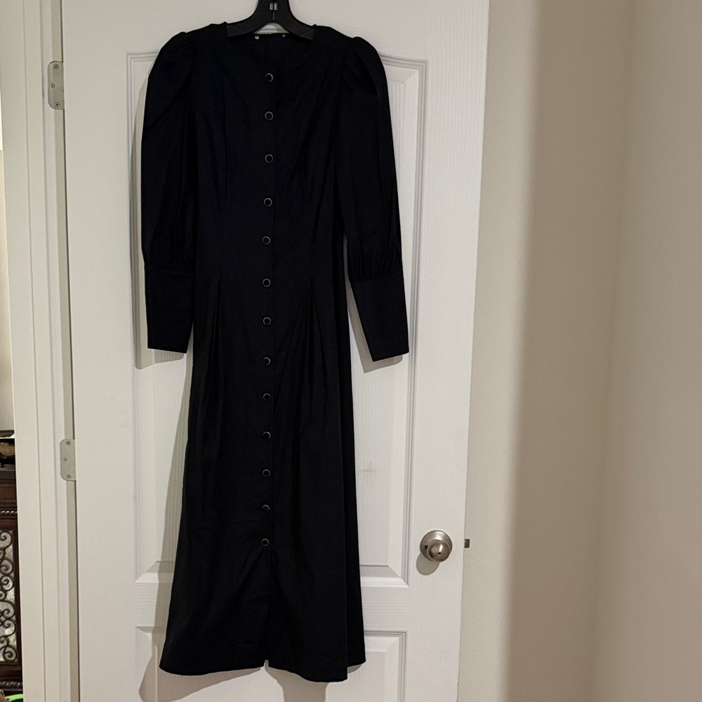 Reformation Black Long Sleeve Dress